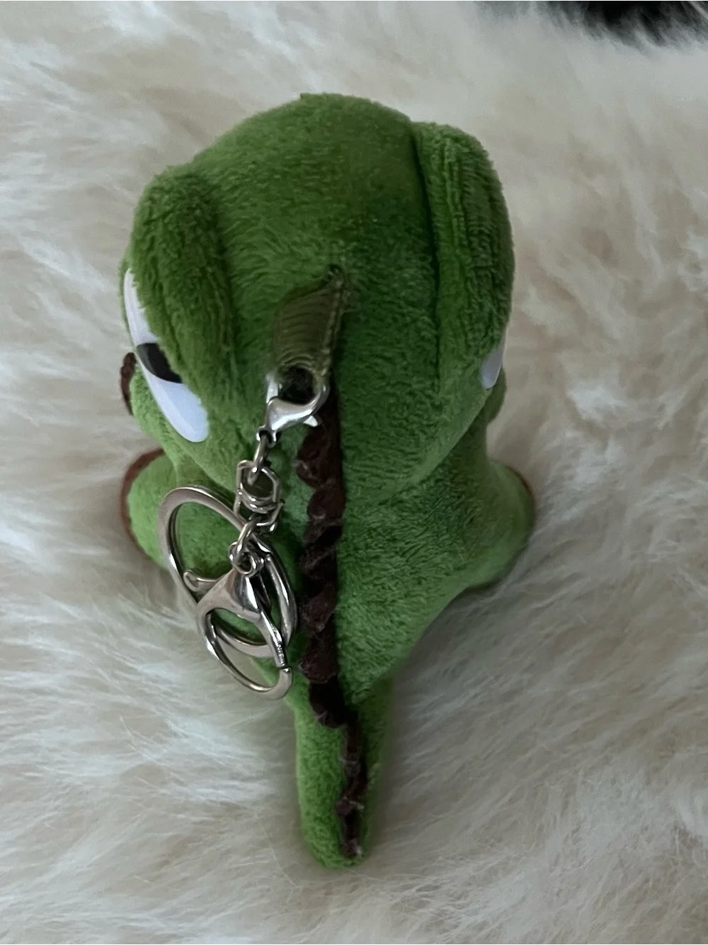 Green Plush Turtle Keychain - Soft Small Pet Accessory